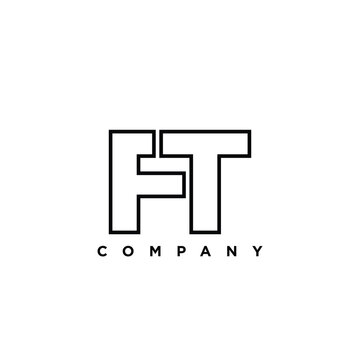 Letter F and T, FT logo design template. Minimal monogram initial based logotype.