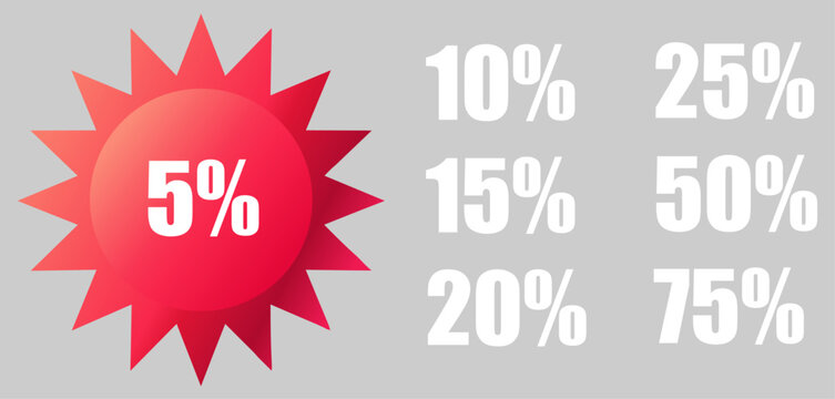  Etiqueta en forma de estrella con texto de descuento destacando promoci&oacute;n.
