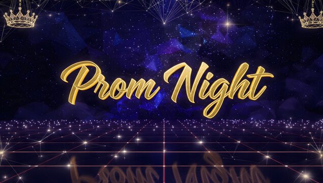 Elegant Prom Night Background with Crowns