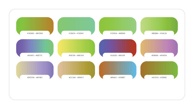 Collection of colorful gradient swatches for design inspiration.