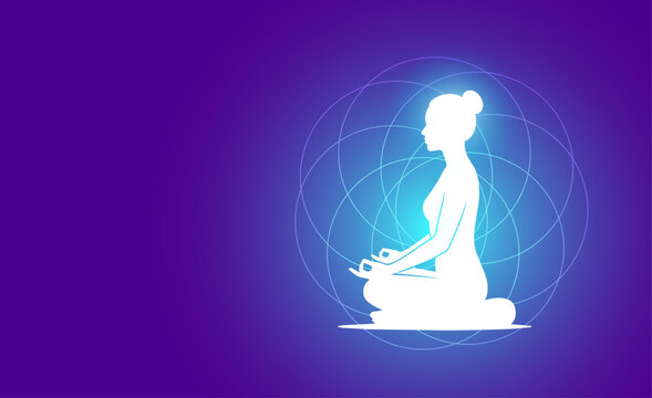 sagoma, donna, silhouette, meditazione, yoga, benessere, relax,  rilassare, la mente,  posizione yoga, 