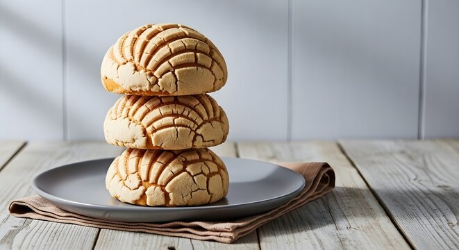 Traditional Mexican Conchas Sweet Bread Bakery
