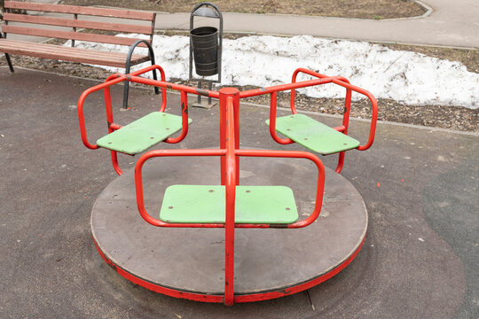 children's swing on the playground