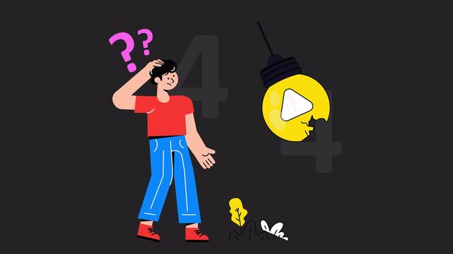 404 Page  2D Animation on Transparent Background