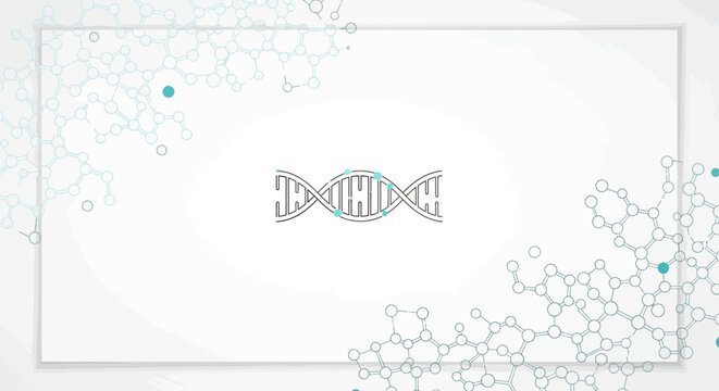 DNA double helix molecular structure illustration.