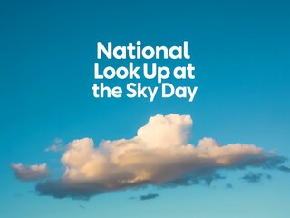 Fototapeta premium National look up at the sky day with a big fluffy cloud in a blue sky
