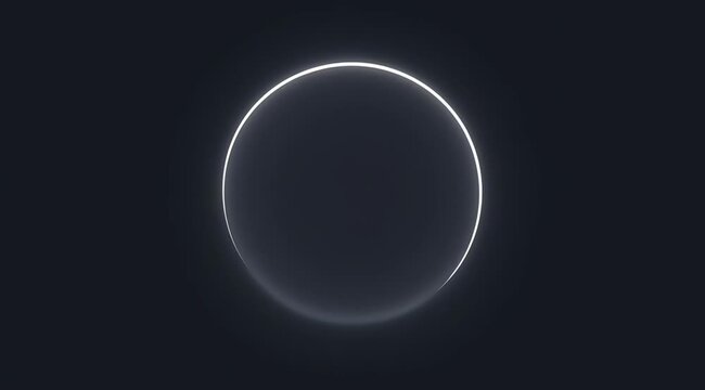 Stunning Solar Eclipse Celestial Event in Dark Sky.