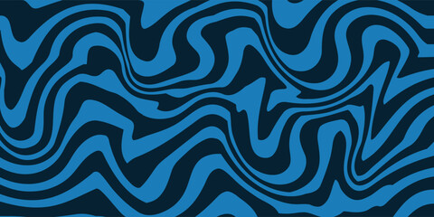 Obraz premium Seamless Textile Paint Liquid dynamic waves Fluid marble texture, Colorful abstract geometric poster, banner, cards background on dark blue, yellow, purple colours for covers, presentations.