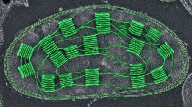 Microscopic View Of Grana Stacks And Stroma Lamellae Ion-Abrasion Scanning Electron Micrograph The Science Of Botany