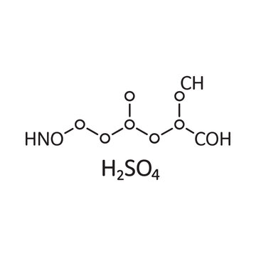 Structural formula of sulfuric acid and its chemical composition