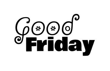 Good Friday creative swirl typography for holiday greetings © vikram singh