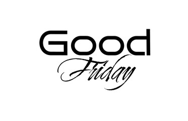 Good Friday modern geometric typography with script mix
