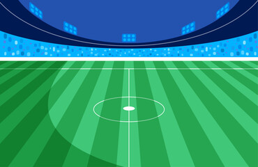 Abstract football stadium design. Geometric soccer field background for World Championship 2026. Modern sport illustration. © Marina Zlochin
