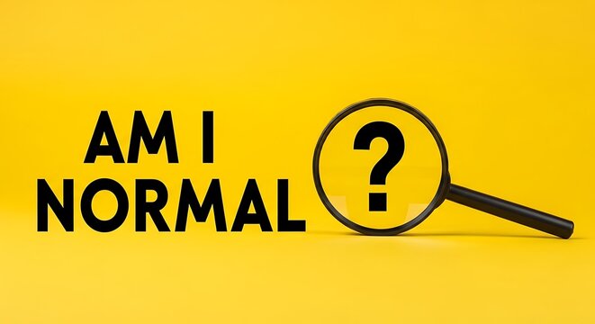 Exploring the profound question 'Am I normal' through close inspection.