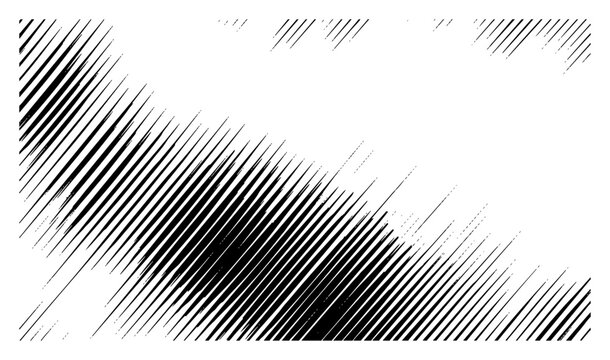 Decorative diagonal hatching lines creating a shaded texture in woodcut style