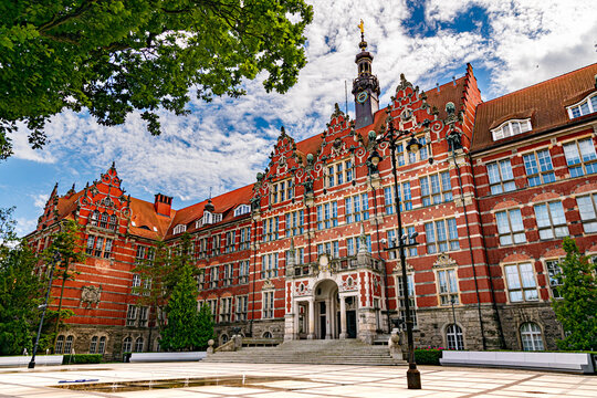 Ancient building of Politechnika Gdansk, university