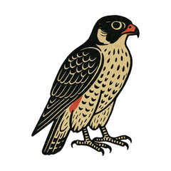 Fototapeta premium PNG Vintage falcon illustration art.