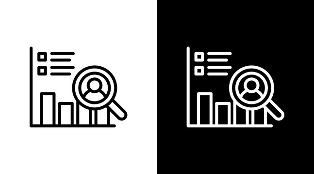 Competitor Analysis White Icon Set Design