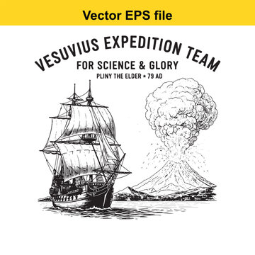 Vesuvius expedition team for science and glory