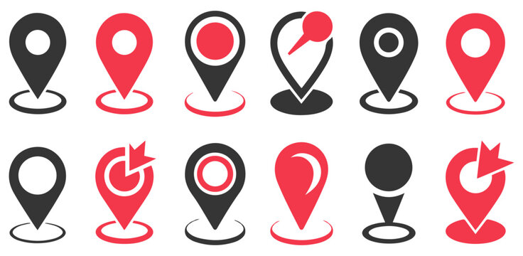 location pin icons for map navigation