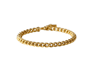 Obraz premium Golden curb chain bracelet luxurious fashion accessory