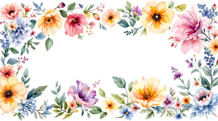 Obraz premium A soft and vibrant floral composition with delicate watercolor textures