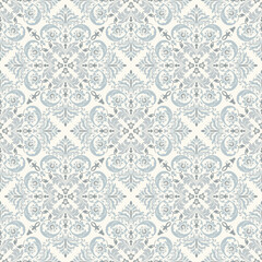 Damask modern seamless pattern element. Vintage classic old fashioned damask ornament, seamless texture for wallpapers, textile. Vector illustration