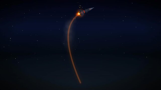 ballistic missile rocket motion graphic animation