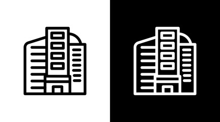 Obraz premium Office Building White Icon Set Design
