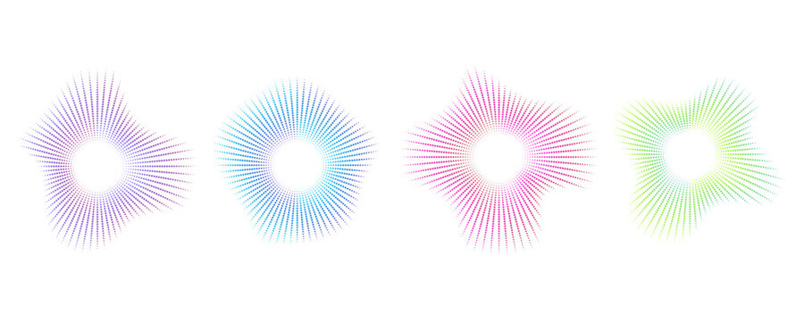 Abstract set of colorful sound waves or equalizer technology on white background, music wave, flow of sound.