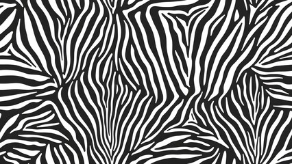 Fototapeta premium Captivating Black and White Zebra Stripe Pattern - A Striking Abstract Design for Various Applications