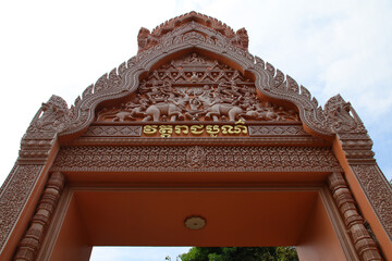 Naklejka premium buddhist temple (wat bo) in siem reap in cambodia 