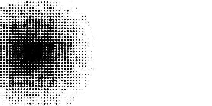 Set of black halftone dots background. dots style