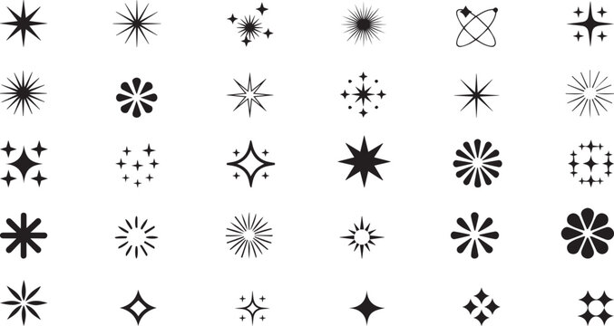 Seamless winter vector set featuring black and white snowflake icons and floral christmas ornaments for seasonal pattern design
