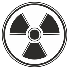 Fototapeta premium Radioactive Hazard Symbol in a Circle, Health Safety Prevention, Nuclear Contamination Warning, Radiation Danger Zone