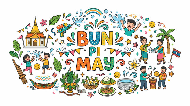 Bun Pi May Laos Water Festival Celebration - People & Culture