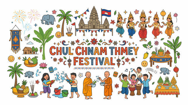 Chul Chnam Thmey Festival Cambodia - New Year Celebration