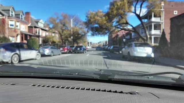 Driving Through a Detroit Neighborhood on a Sunny Day