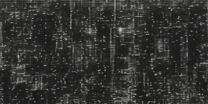 Abstract dark grunge background design with vintage digital numbers and an old paper texture pattern for a black tech wallpaper illustration