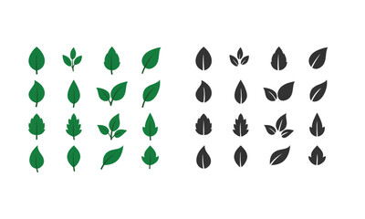 Fototapeta premium set of leaf logos in various styles