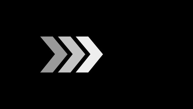 Arrow icon concept animation, arrows sign left to right animation concept.4k video
