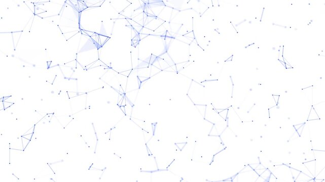 Plexus fantasy abstract technology on white background.4k video