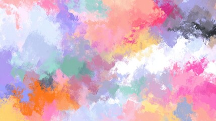 Fototapeta premium Soft pastel color washes in abstract textured painting
