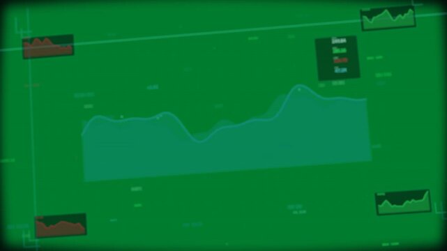 Blue chart showing cursor appearing, shifting right, marking, showing metrics, transparent