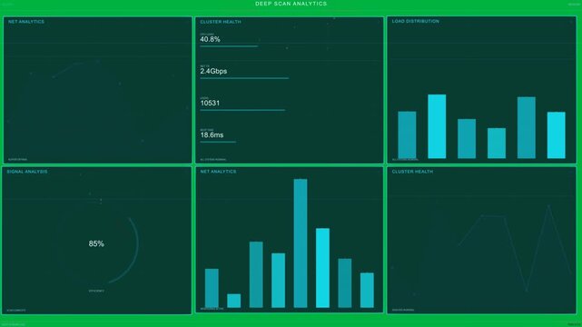 Reticle, viewport sweeping grid starting DEEP SCAN updating monitoring health Gbps transparent bg