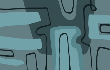 Abstract image for printing. Picture for modern interiors. The picture is painted by hand on a tablet. © neurostructure