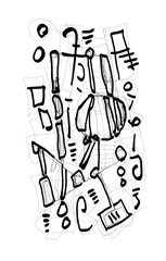 Abstract image for printing. Picture for modern interiors. The picture is painted by hand on a tablet. © neurostructure