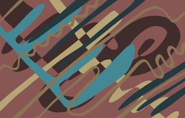 Abstract image for printing. Picture for modern interiors. The picture is painted by hand on a tablet. © neurostructure