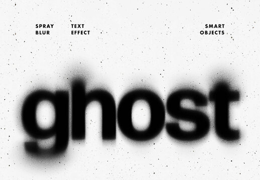 Spray Blur Text Effect Mockup