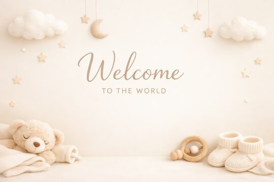 Sweet Welcome to the World for a Newborn Baby Nursery